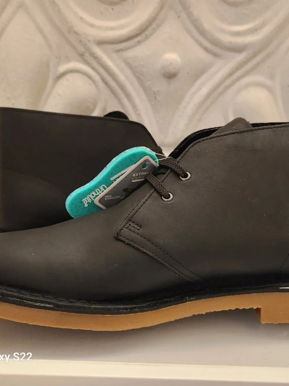 Clarks Bushacre 3 Chukka Boots. Black Leather. Size 12. Men's